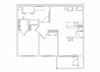 Parkside at Mirabeau | Two Bedrooms One Bath B1 2x1 Floor Plan Spokane, WA 99216 | Parkside at Mirabeau
