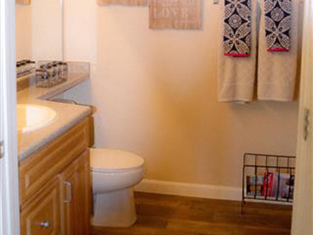 furnished bathroom 1 and 2 bedroom Floor Plansfor rent in Elk Grove Ca at  Siena Villas