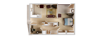 One Bedroom Floor Plan l Sterling Ranch Apartments El Dorado Hills CA