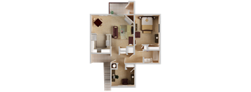 Two Bedroom Floor Plan l Sterling Ranch Apartments El Dorado Hills CA