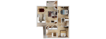 two Bedroom Floor Plan l Sterling Ranch Apartments El Dorado Hills CA