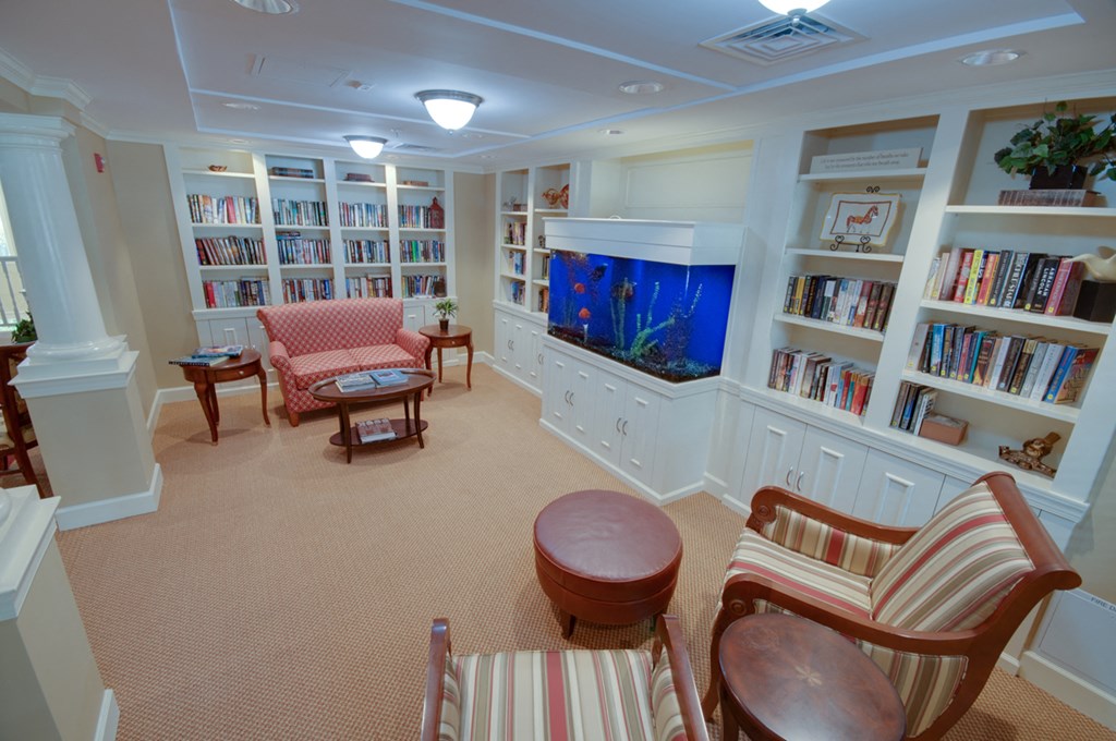 Library with Aquarium