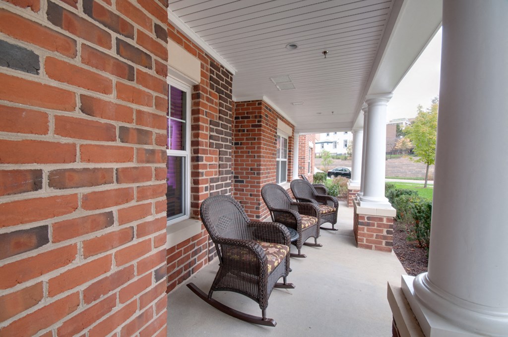 Outdoor Porch with Rocking Chairs