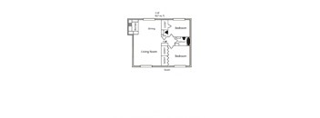 Two Bed One Bath Large