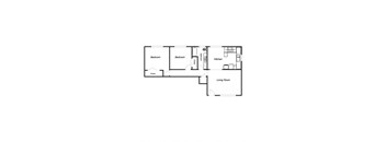 2 Bedroom floor plan for Benson Apartments