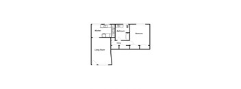 1 Bedroom floor plan for Benson Apartments