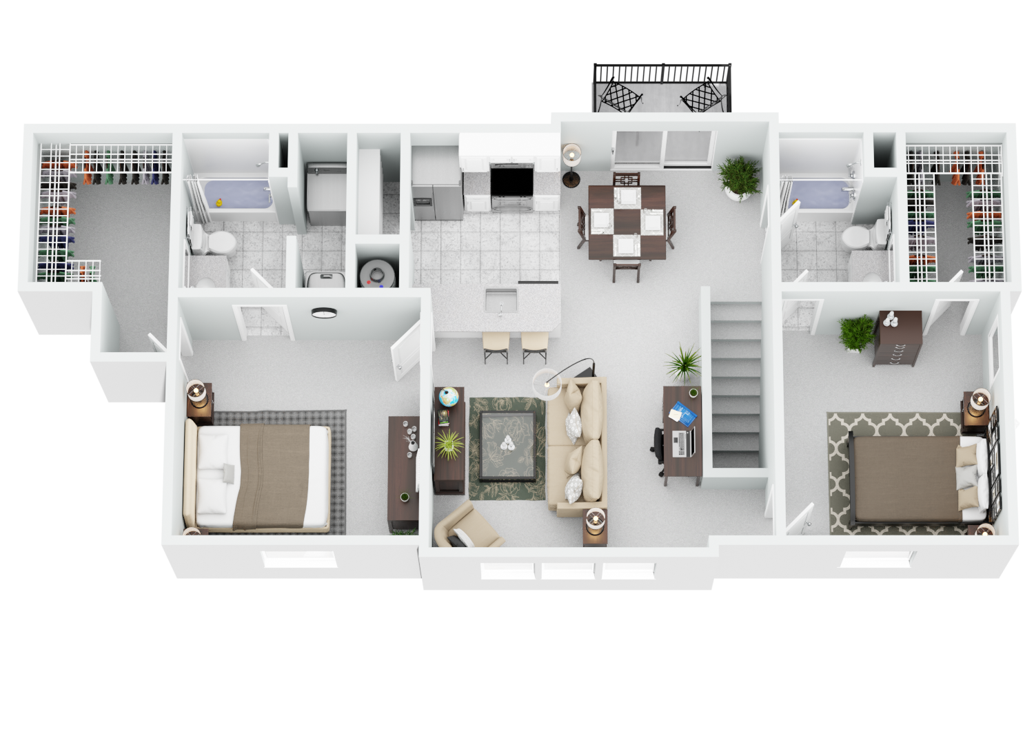 2 Bed Loft w/ Att Garage (Price Not Included)