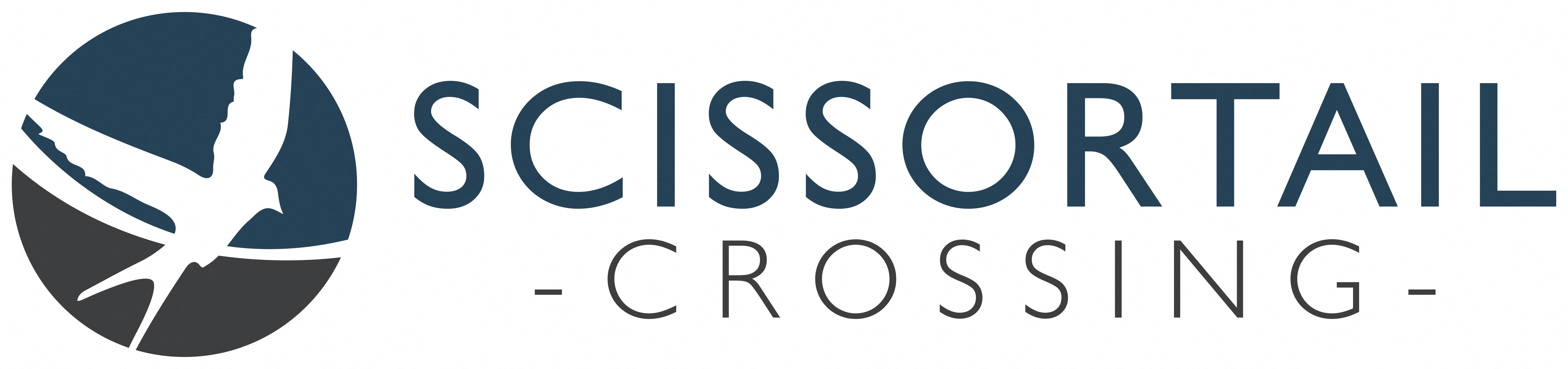 the logo negotiating crossing with a knife