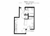 studio bedroom floor plan l Tressa Apartments in Seattle WA