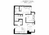 Two bedroom floor plan l Tressa Apartments in Seattle WA