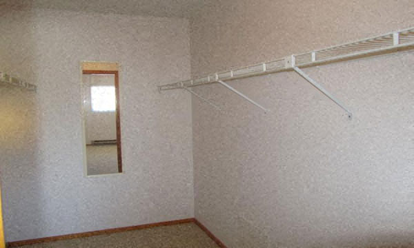 Master closet with full length mirror