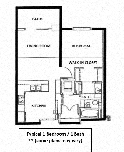 One Bedroom One Bathroom
