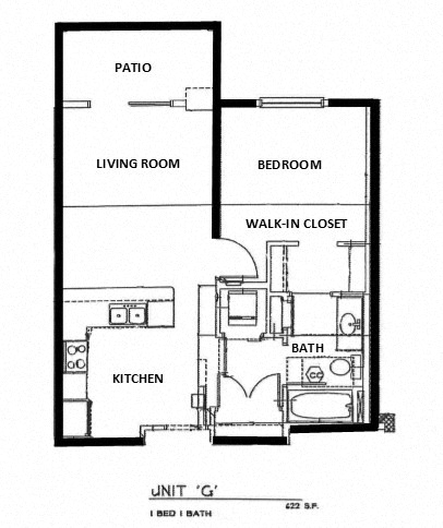1 bedroom 1 bathroom