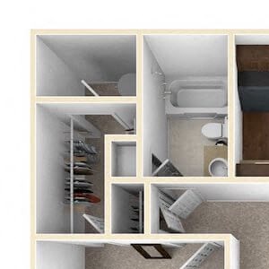 1 bedroom apartment floor plan