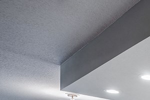 Community room kitchen with a U shaped bar