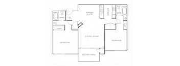 2x2 floor plans available at Windsor Ridge apts in Sacramento, CA 