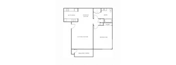 1x1 floor plans available at Windsor Ridge apts in Sacramento, CA 