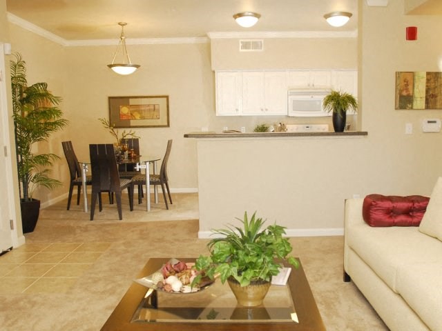 Living and Dining l The Villas at Villaggio Apartments in Modesto CA 
