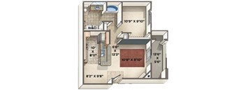 Barbera floor plan.l The Villas at Villaggio Apartments in Modesto CA 