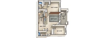 Chianti floor plan.l The Villas at Villaggio Apartments in Modesto CA 