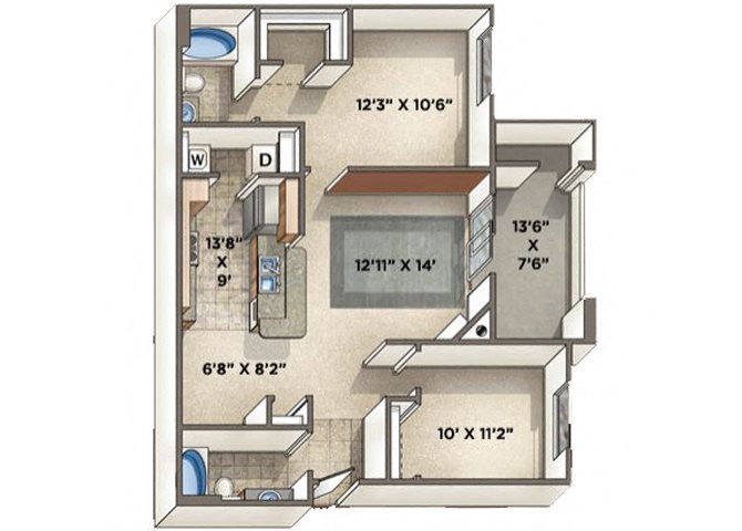 Chianti floor plan.