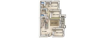 Classico floor plan.l The Villas at Villaggio Apartments in Modesto CA 