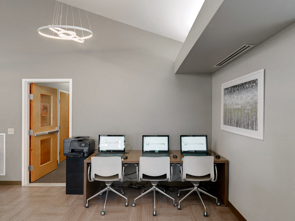 Computer Learning Center at Berkshire Peak Apartments in Pittsfield, MA.