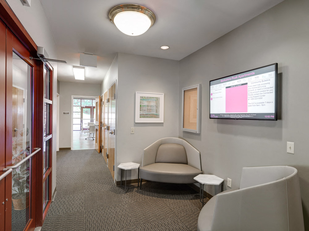 Leasing and Management Center at Berkshire Peak Apartments in Pittsfield, MA.