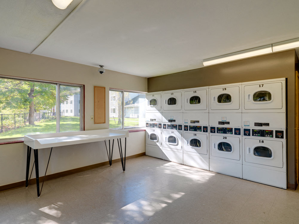 Laundry Suite at Berkshire Peak Apartments in Pittsfield, MA.