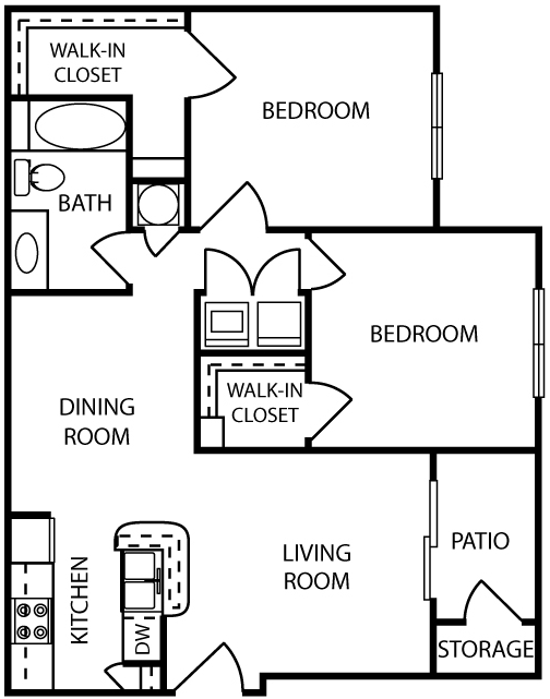 2 Bed 1 Bath