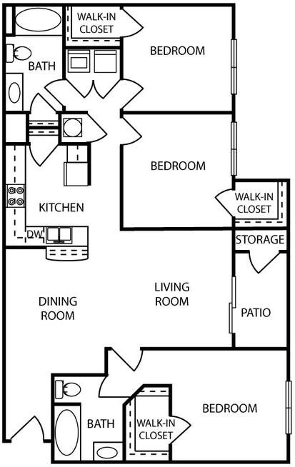 3 Bed 2 Bath