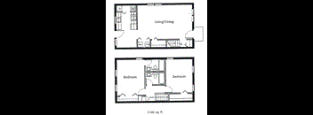One Bedroom One Bathroom  Southwood Apartments.