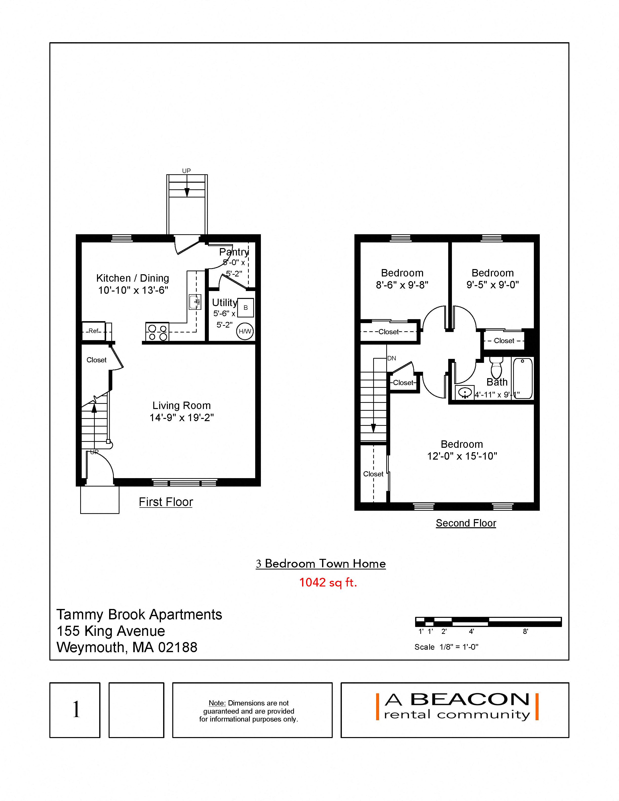 3 bedroom - 1 bathroom