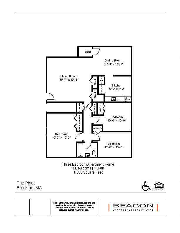 hree Bedroom Apartment Home  at The Pines, Massachusetts