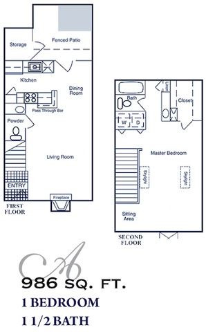 A 1 bedroom 1.5 bath