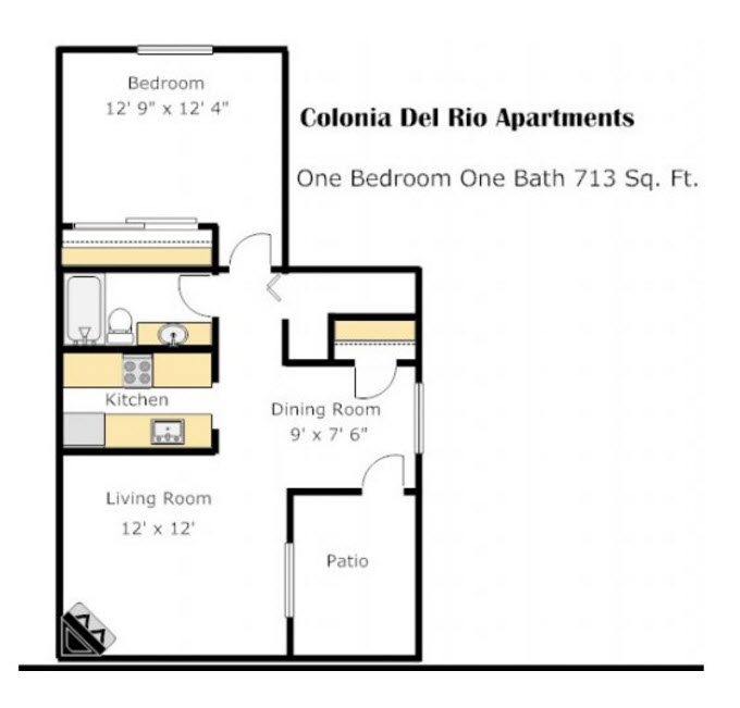 Colonia - Mesquite Floorplan Colonia - Mesquite Floorplan at Colonia and Hacienda Del Rio Apartments in Tuscan