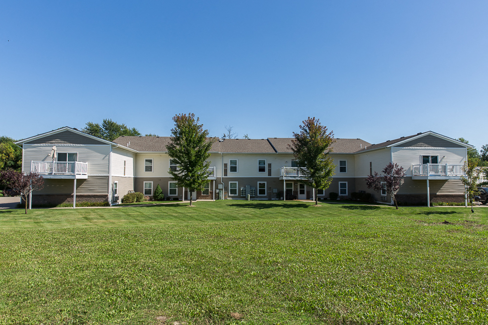the view of our apartments from the field