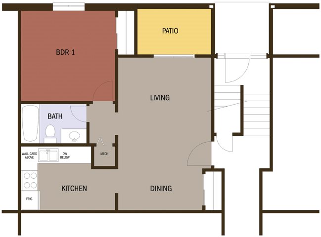 Eco 1 Bedroom 1 Bath Eco 1 Bedroom 1 Bath at Johnson Med Center Apartments, Kansas