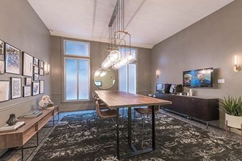  Renovated Lobby with hospitality station at Reside on Surf Apartments, IL, 60657