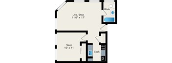 1 Bedroom Floor plan