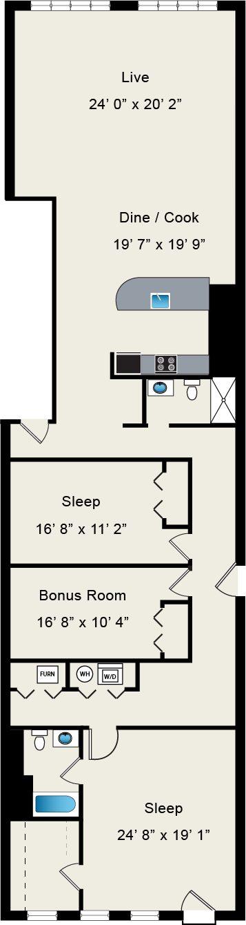 Floor Plan at 945 W Fulton Market Apartments