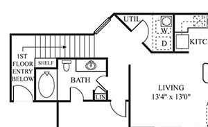 Barcelona Floor Plan Barcelona Floor Plan | 1 Bed + Den Apartments For Rent In Scottsdale AZ | The Catherine Townhomes