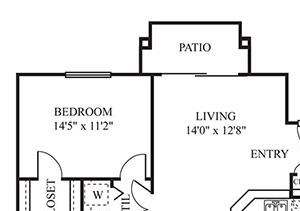 Cartagena Floor Plan Cartagena Floor Plan | 1 Bed Apartments For Rent In Scottsdale AZ | The Catherine Townhomes