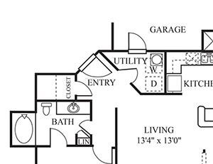 Napoli Floor Plan Napoli Floor Plan | 2 Bed 2 Bath Apartments For Rent In Scottsdale AZ | The Catherine Townhomes
