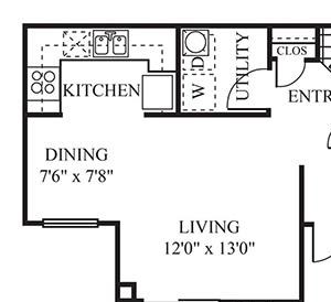 Valencia Floor Plan Valencia Floor Plan | 1 Bed Apartments For Rent In Scottsdale AZ | The Catherine Townhomes