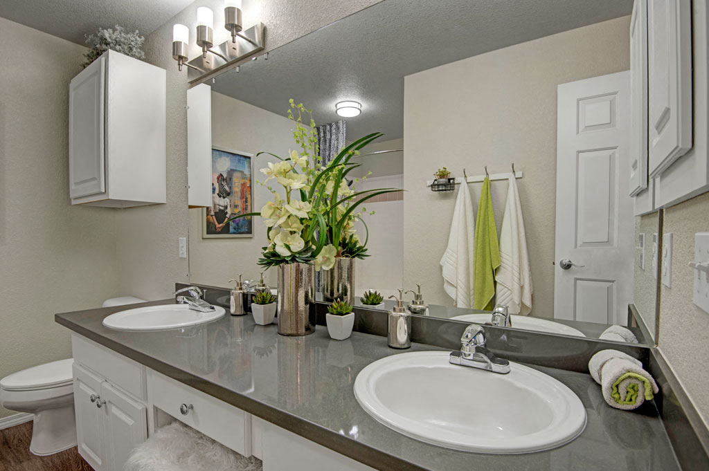 Primary Bathroom with Double Vanity | Apartments For Rent In Scottsdale AZ | The Catherine Townhomes
