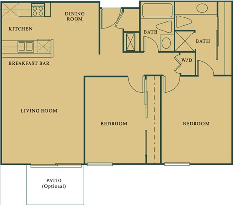 2 Bed 2 Bath The Walnut Floorplan at Hills at Hacienda Heights, Hacienda Heights, CA, 91745