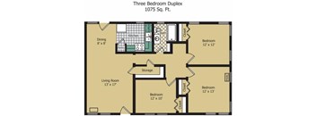 Three Bedroom Duplex