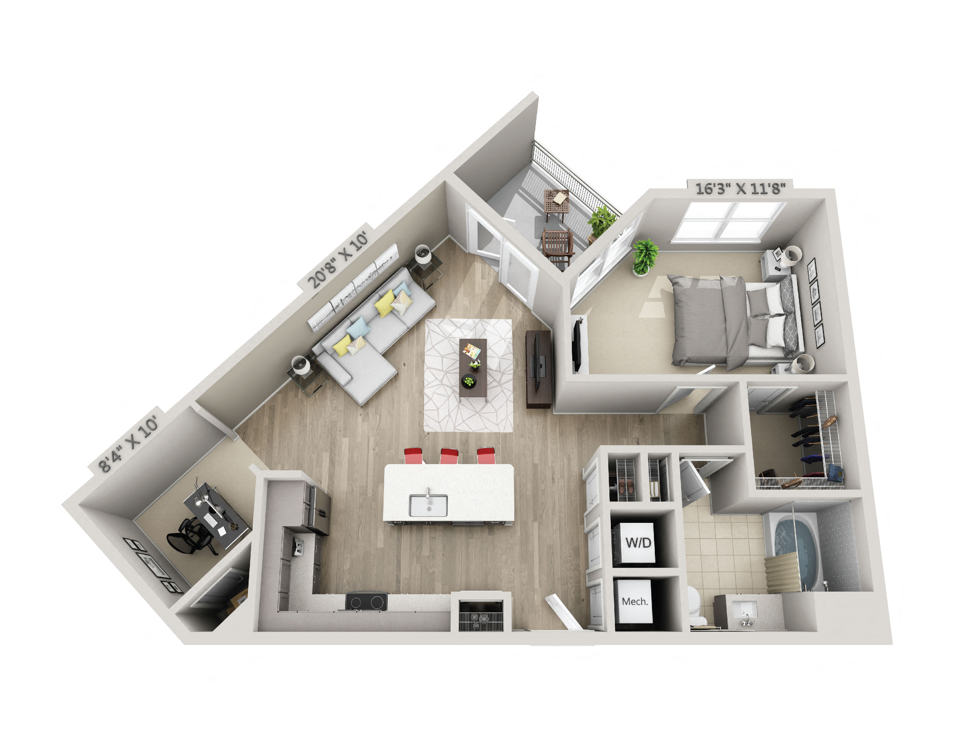 B6a 1 Bedroom 1 Bath