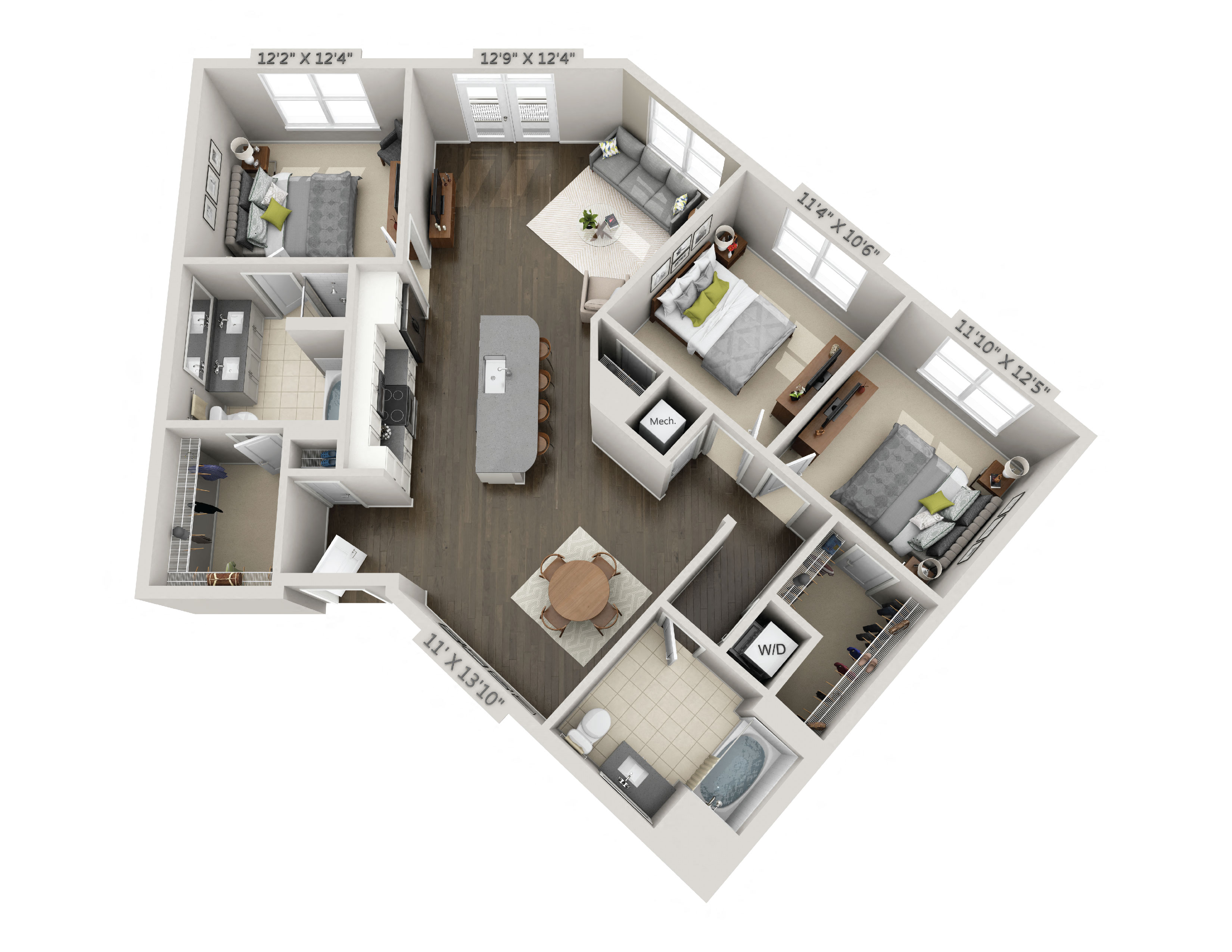 D4a 3 Bedroom 2 Bath